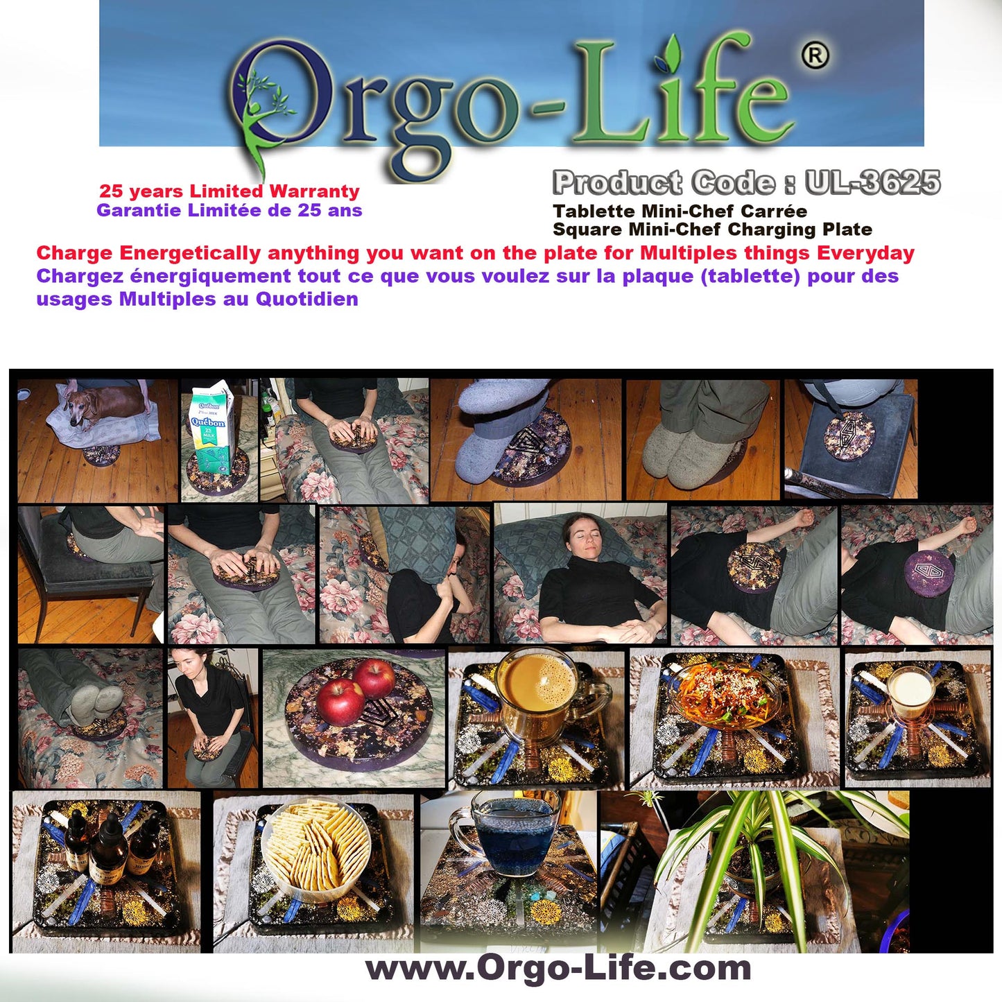 UL-3625 Orgo-Life®  – Himalayan Crystal Plate: Orgo-Life Technology, Portable Travel Size