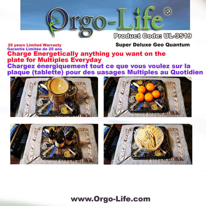 UL-3519 Plaque énergétique Geo-Quantum Orgo-Life® Cristaux Himalaya