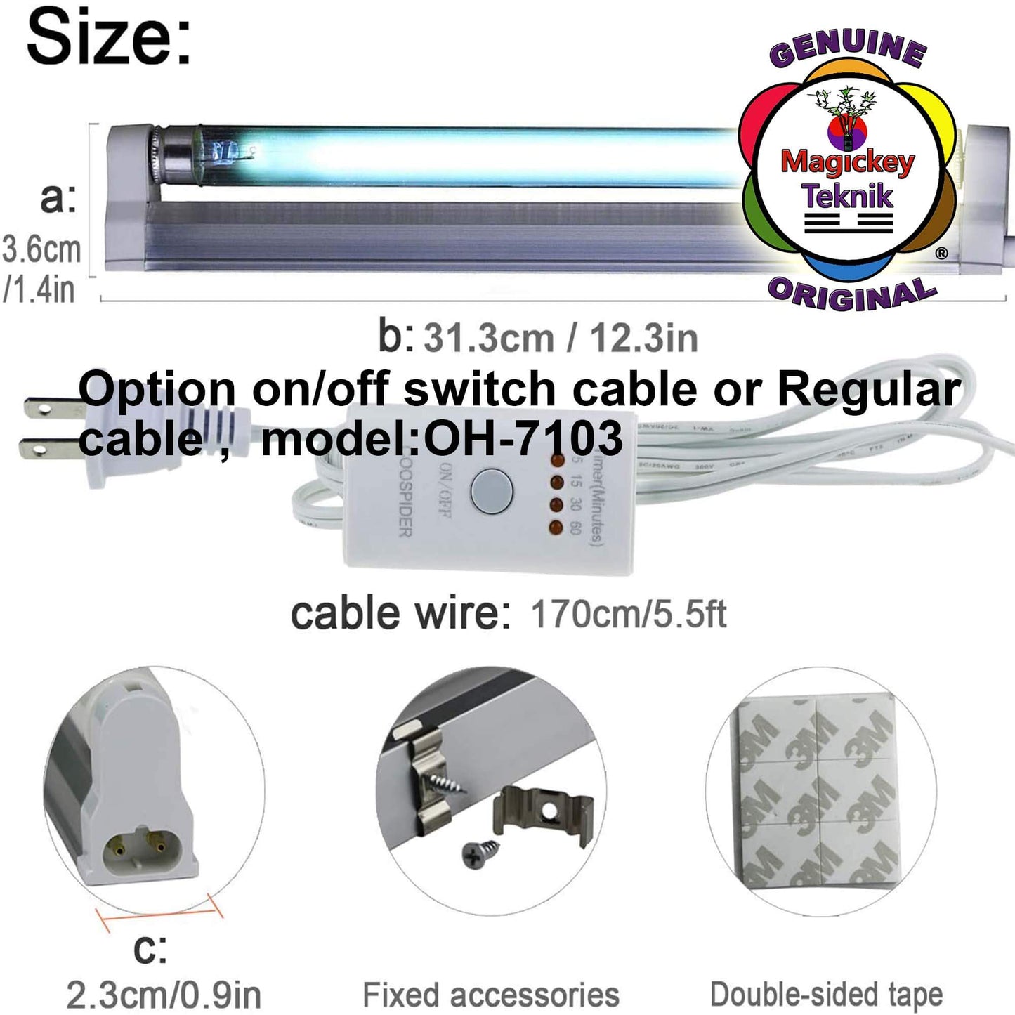 OH-7100 – Lampe germicide UVC MAGICKEY TEKNIK® (Quartz)