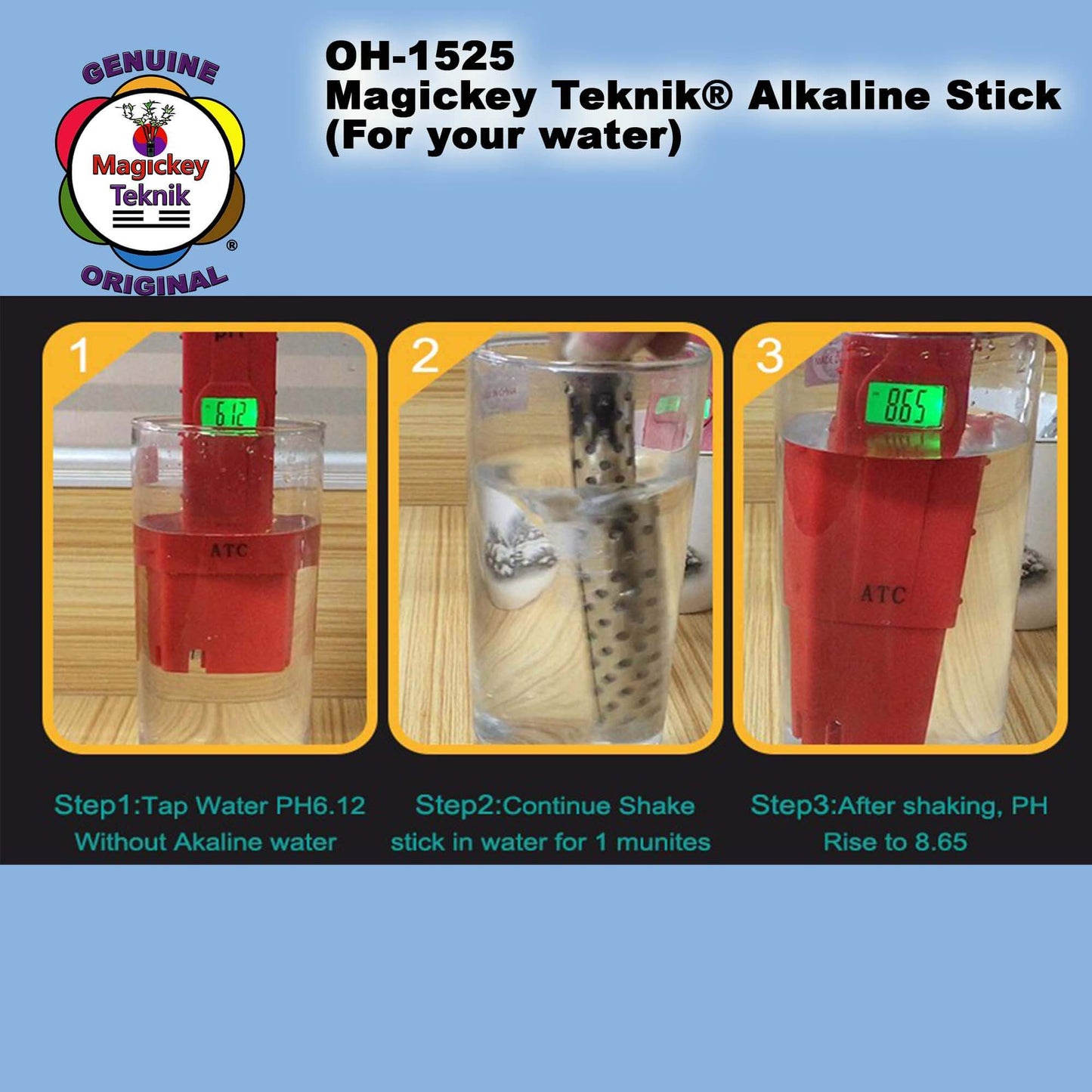 OH-1525 MAGICKEY TEKNIK® ALKALINE / HYDROGEN & IONIZED WATER STICK