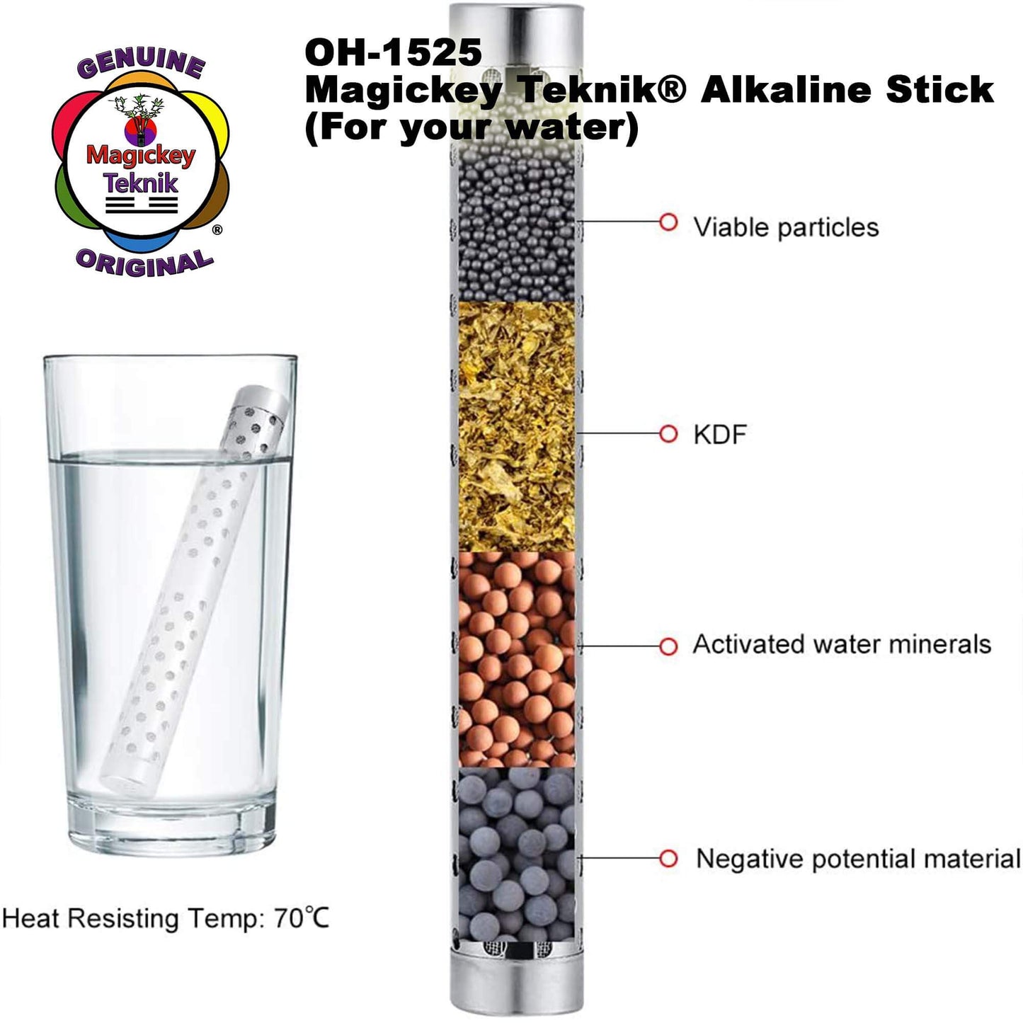 OH-1525 MAGICKEY TEKNIK® ALKALINE / HYDROGEN & IONIZED WATER STICK