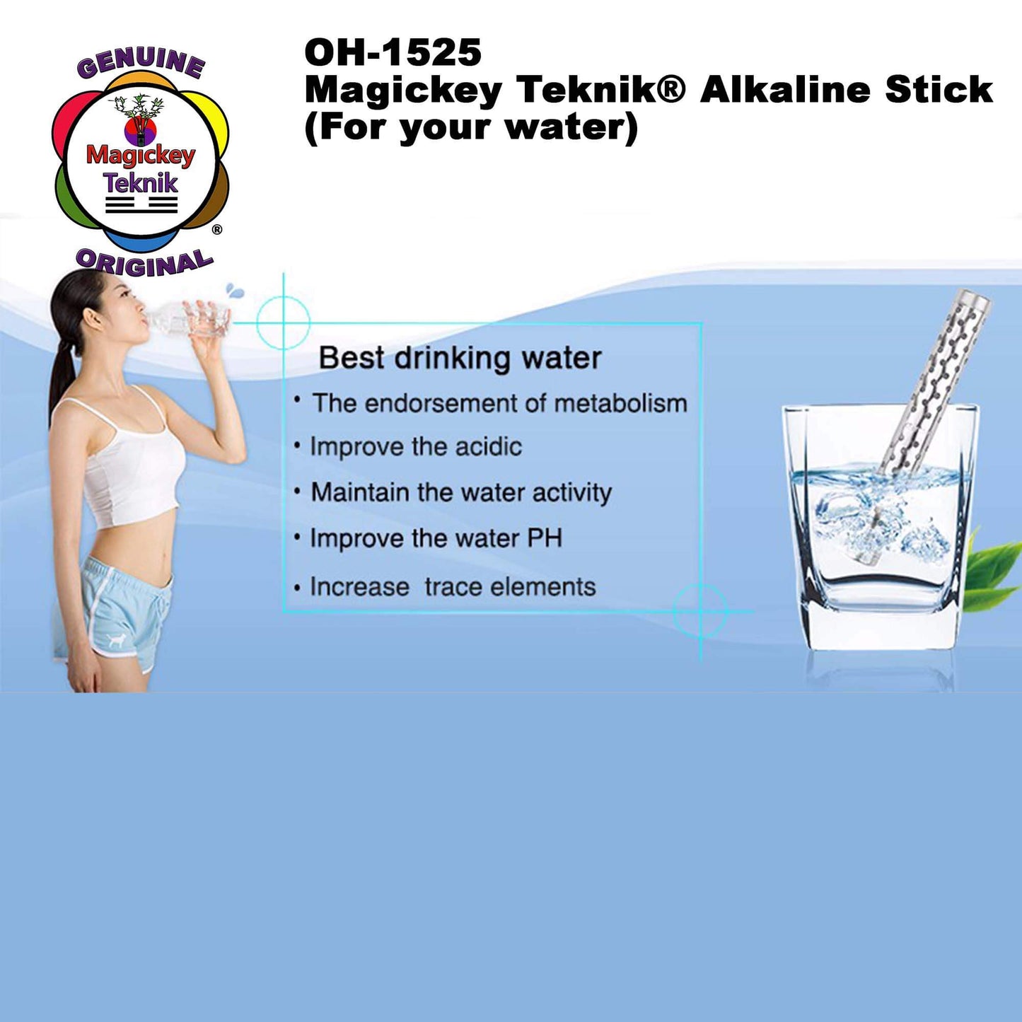 OH-1525 MAGICKEY TEKNIK® ALKALINE / HYDROGEN & IONIZED WATER STICK