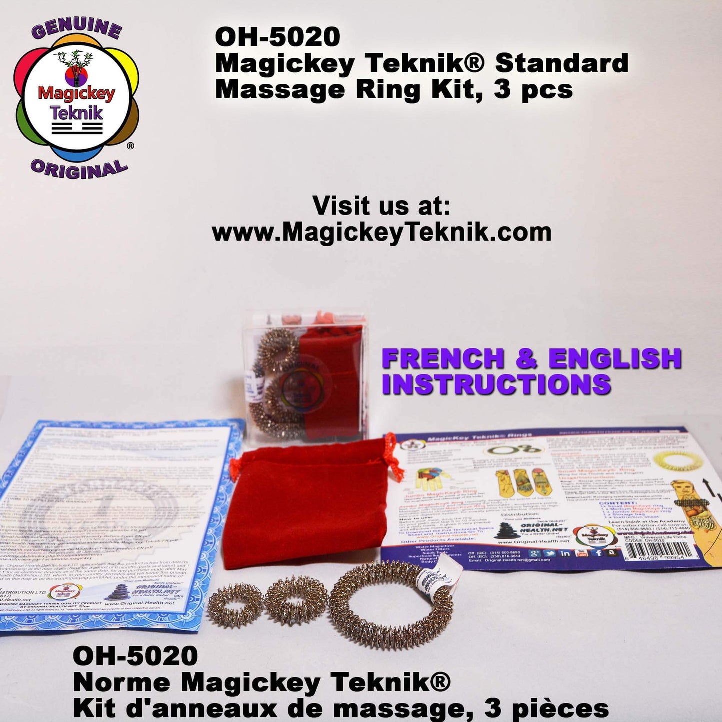 OH-5020 Magickey Teknik® Massage Ring Set (3 pcs)