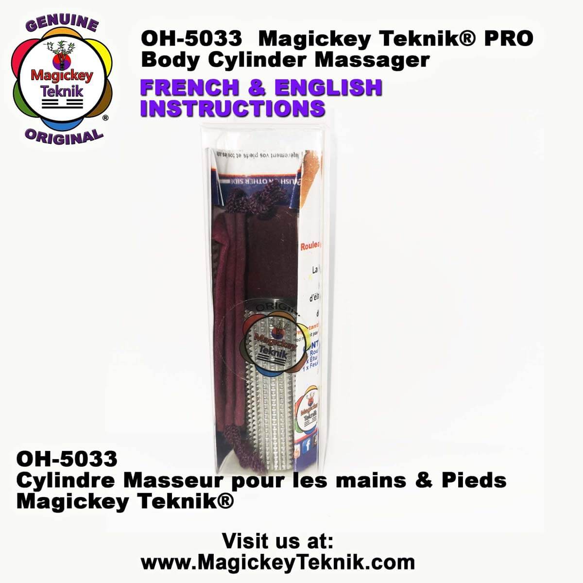 OH-5033 Magickey Teknik® Foot & Hands Cylinder Massager