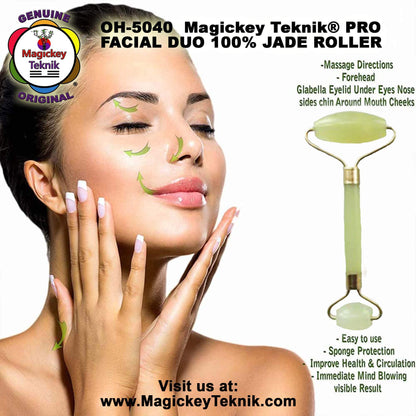OH-5040  Rouleau en jade pour le visage et le corps