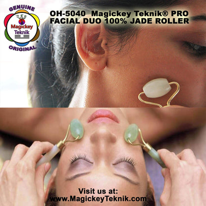 OH-5040  Rouleau en jade pour le visage et le corps