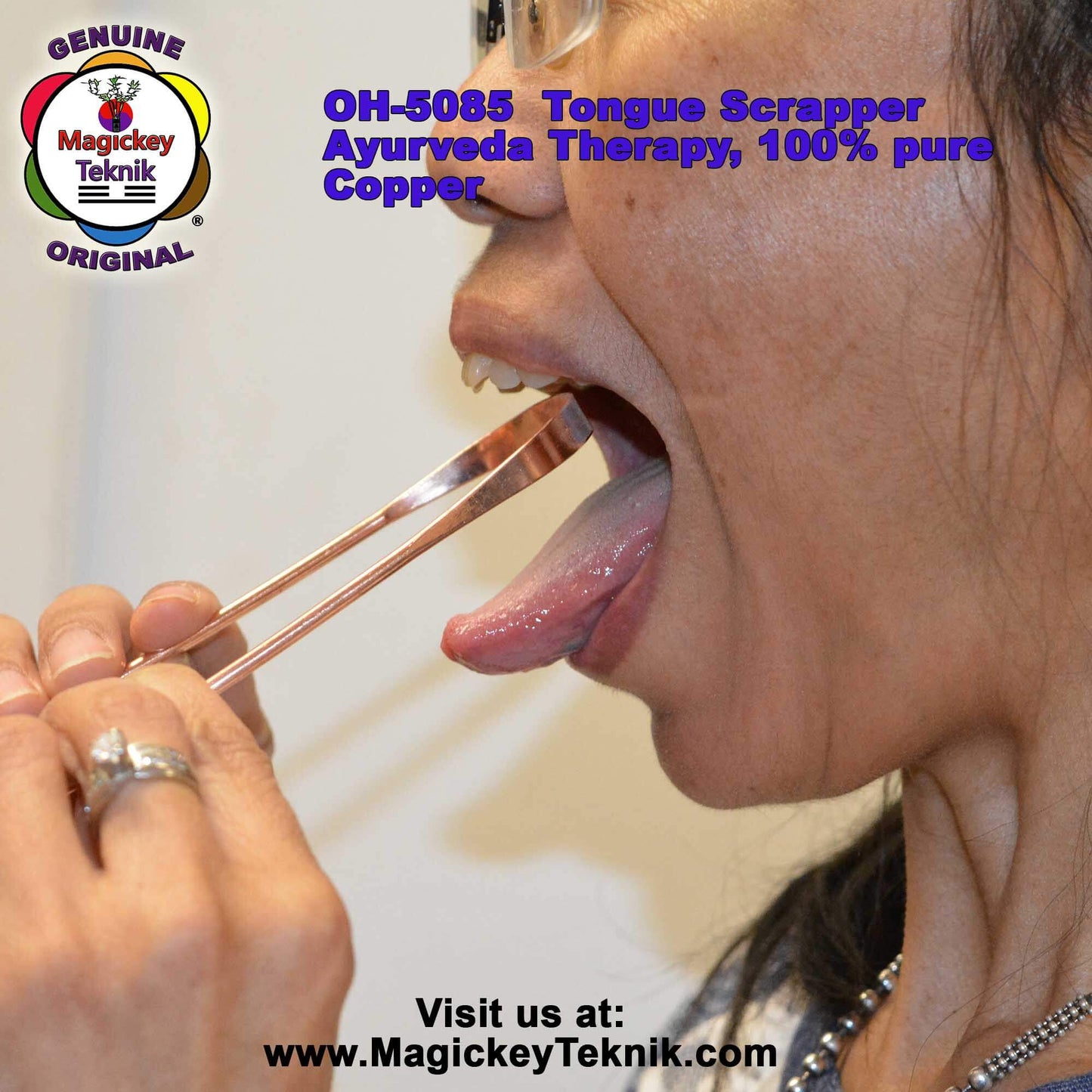 OH-5085 Magickey Teknik® Copper Tongue Scraper