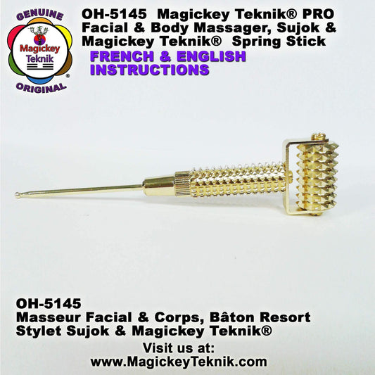 OH-5145 Magickey Teknik® Gold Facial Roller with Spring Stylus