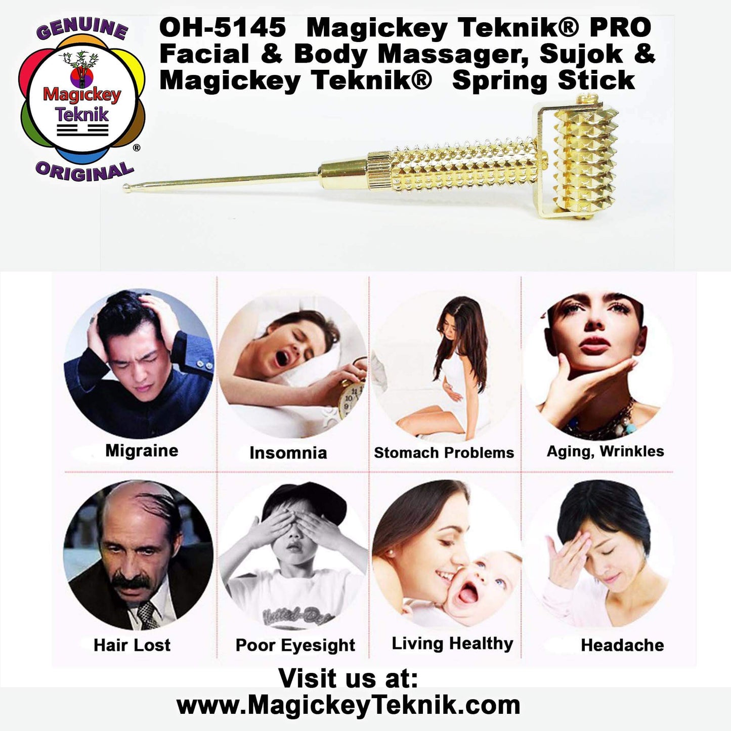 OH-5145 – Rouleau facial Gold- Magickey Teknik®