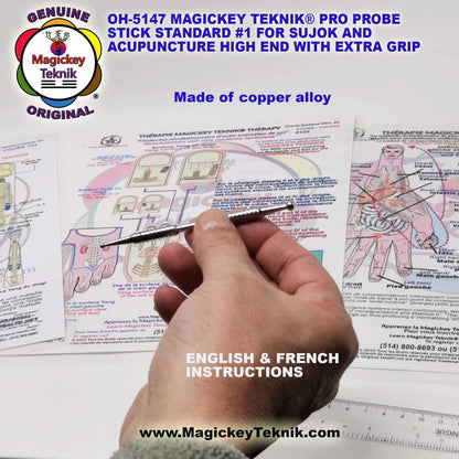 OH-5147 – Magickey Teknik® &amp; Sujok Copper Alloy Therapeutic Probe Stick