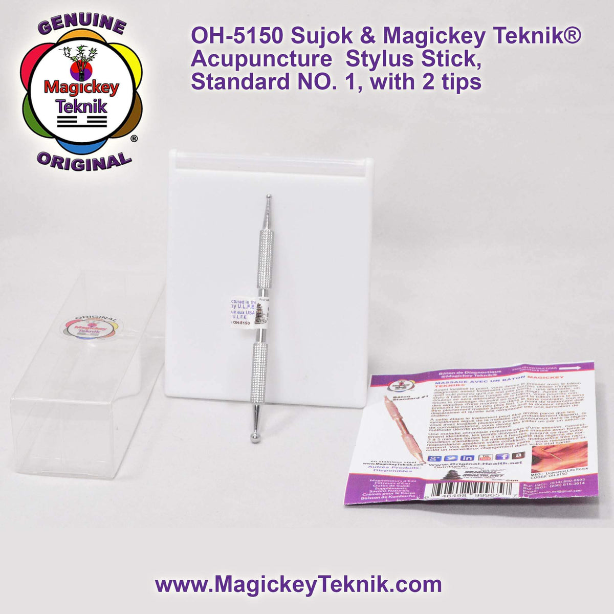 OH-5150 Magickey Teknik® & Sujok Dual-Tip Acupuncture Probe Stick