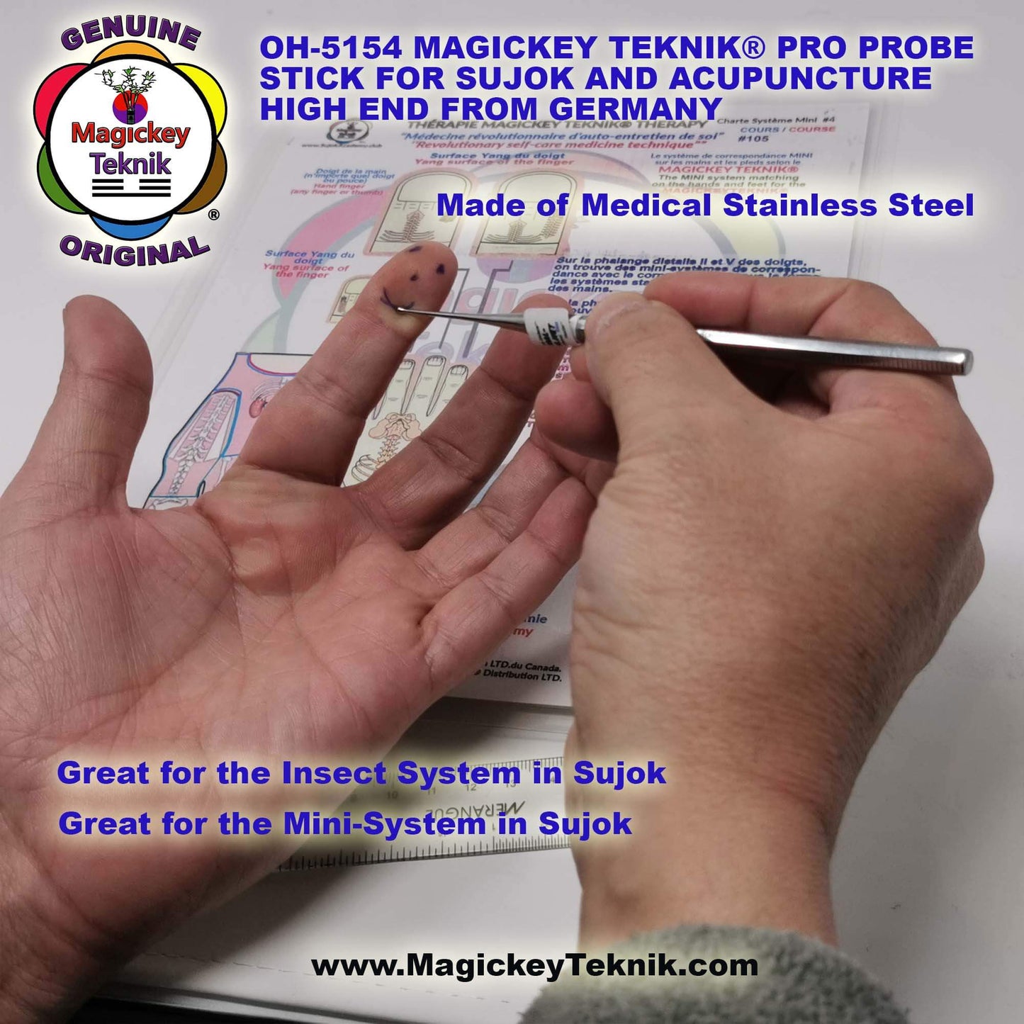 OH-5154 – Magickey Teknik® &amp; Sujok PRO Probe Stick