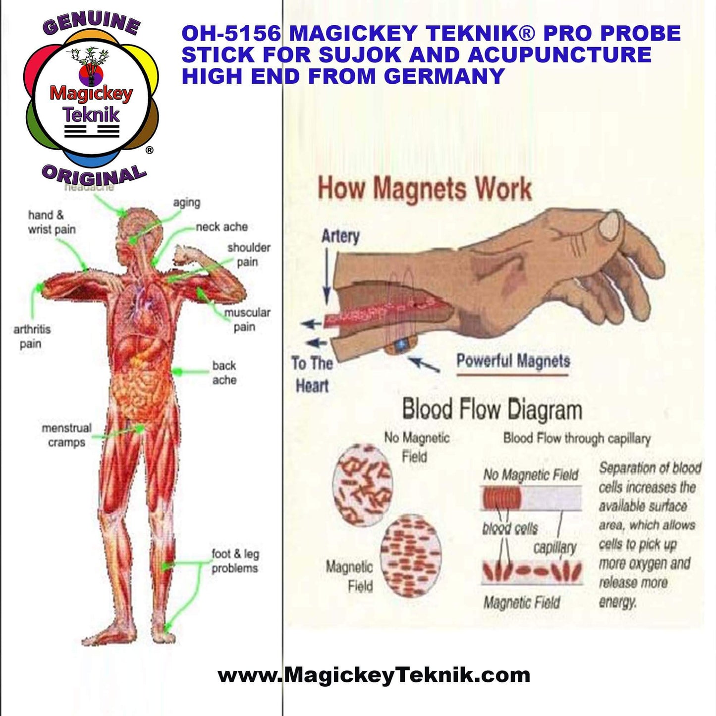 OH-5156 – Magickey Teknik® Magnetic Pressure Stick (2500 Gauss)