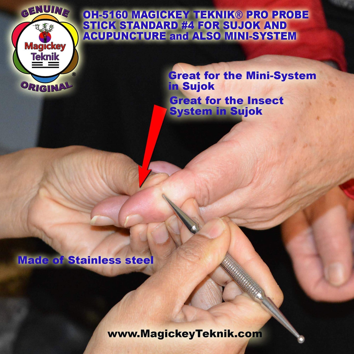 OH-5160 – Sonde Magickey Teknik® & Sujok – Modèle Plus Long et Plus Lourd