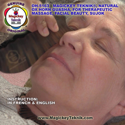 5163  Magickey Yak Horn Facial Guasha / Corne de Yak Guasha Facial Magickey