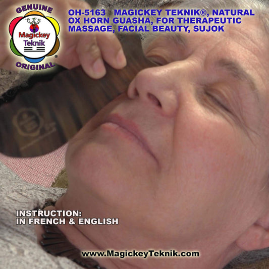 5163  Magickey Yak Horn Facial Guasha / Corne de Yak Guasha Facial Magickey