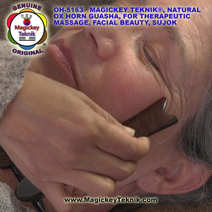 5163  Magickey Yak Horn Facial Guasha / Corne de Yak Guasha Facial Magickey