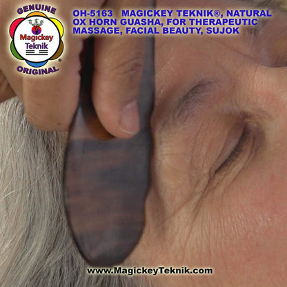 5163  Magickey Yak Horn Facial Guasha / Corne de Yak Guasha Facial Magickey