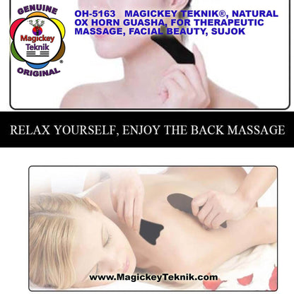 5163  Magickey Yak Horn Facial Guasha / Corne de Yak Guasha Facial Magickey