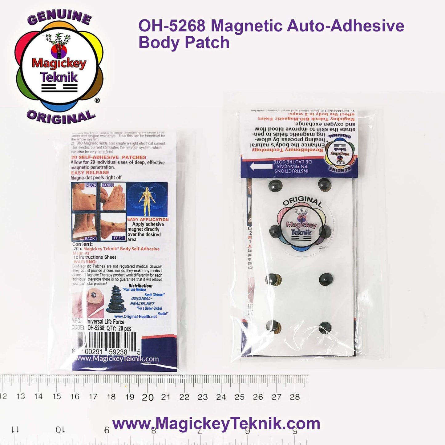 OH-5268 Magickey Teknik®
Pastilles biomagnétiques autocollantes 