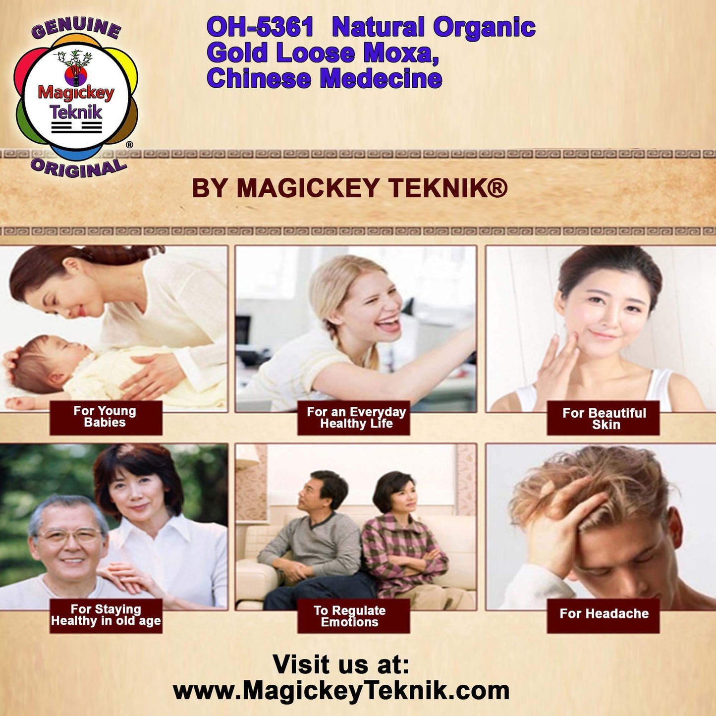 OH-5361 – Natural Organic Golden Moxa Magickey Teknik®