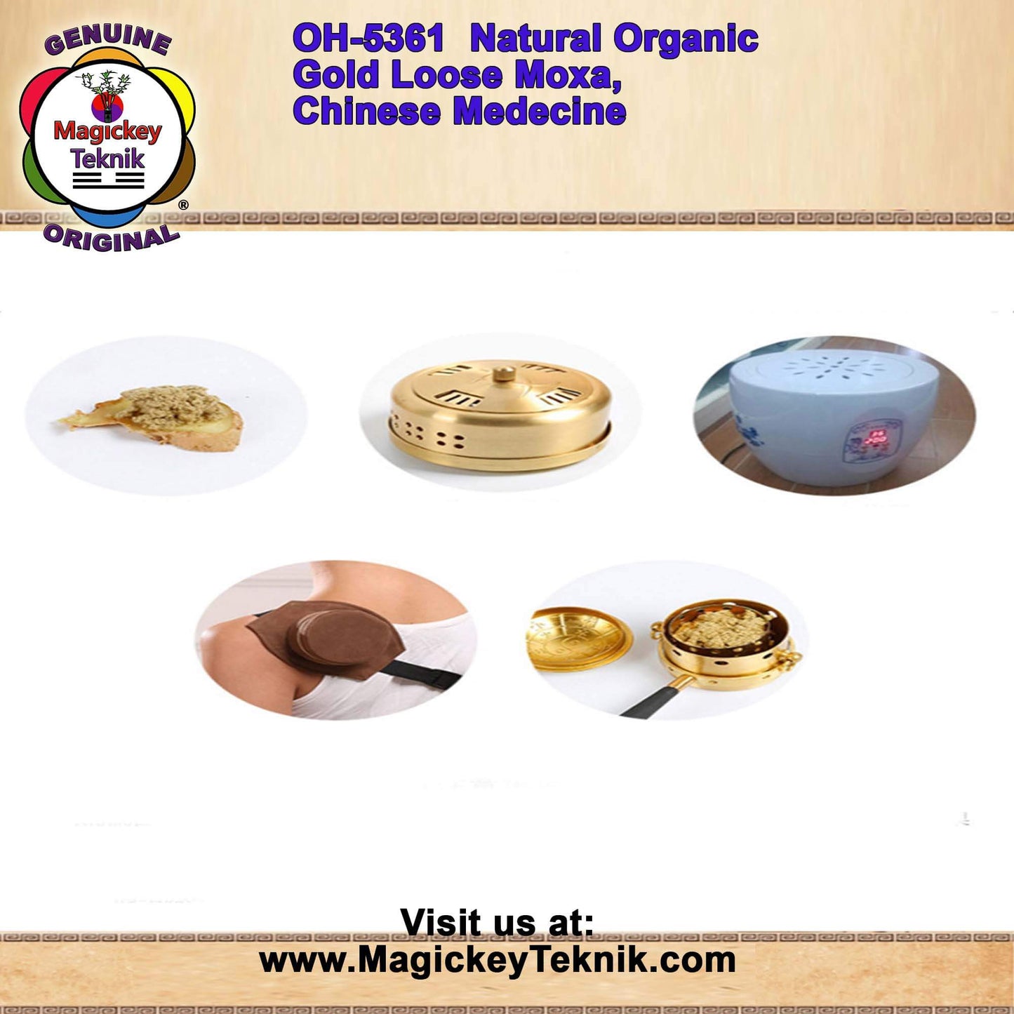 OH-5361 – Natural Organic Golden Moxa Magickey Teknik®
