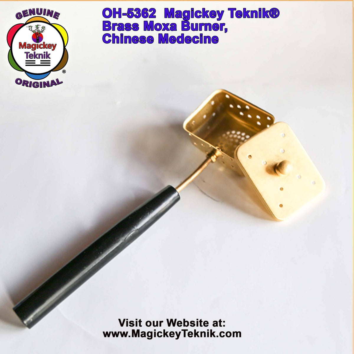 OH-5362 – Brass Moxa Burner with Container  Magickey Teknik®