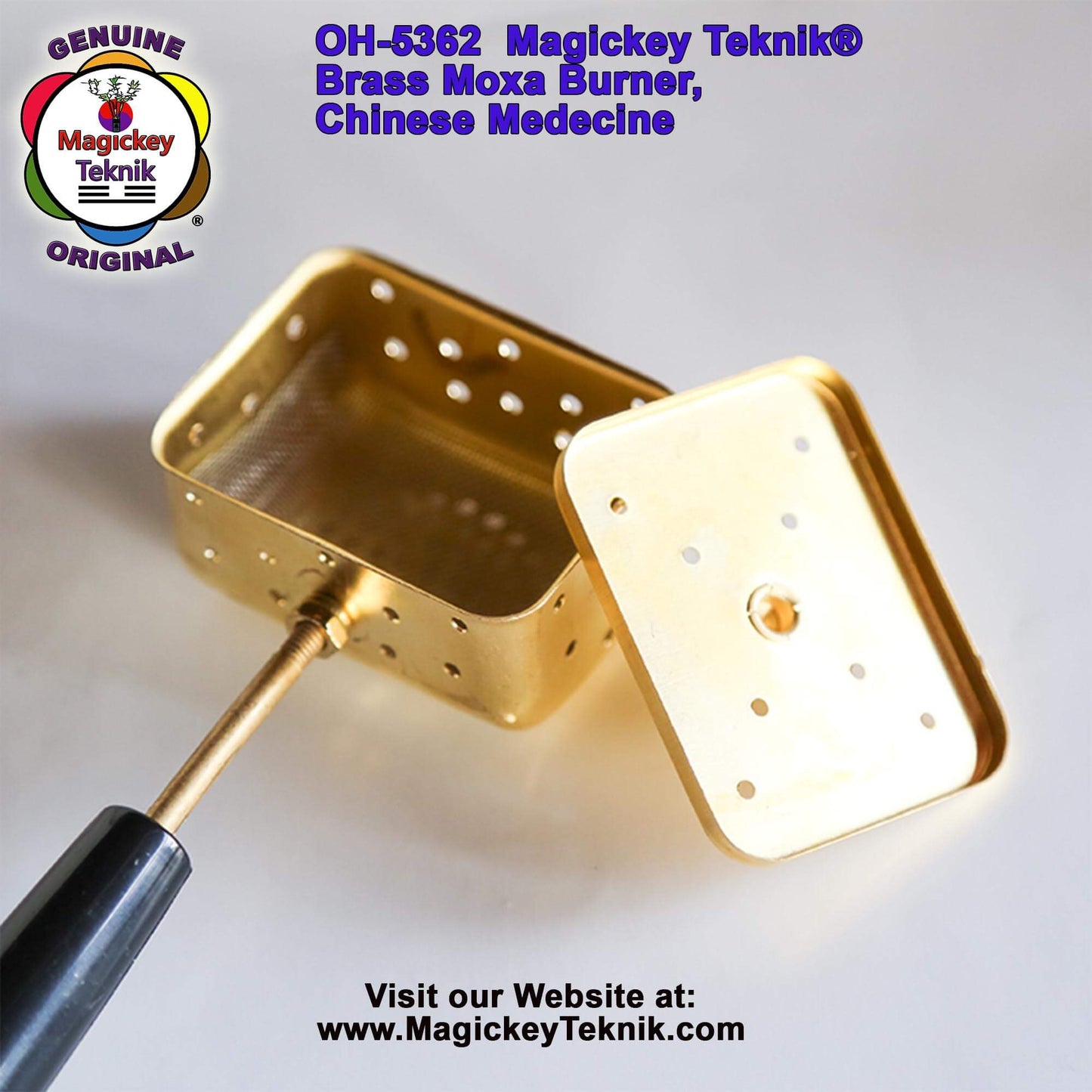 OH-5362 – Brass Moxa Burner with Container  Magickey Teknik®
