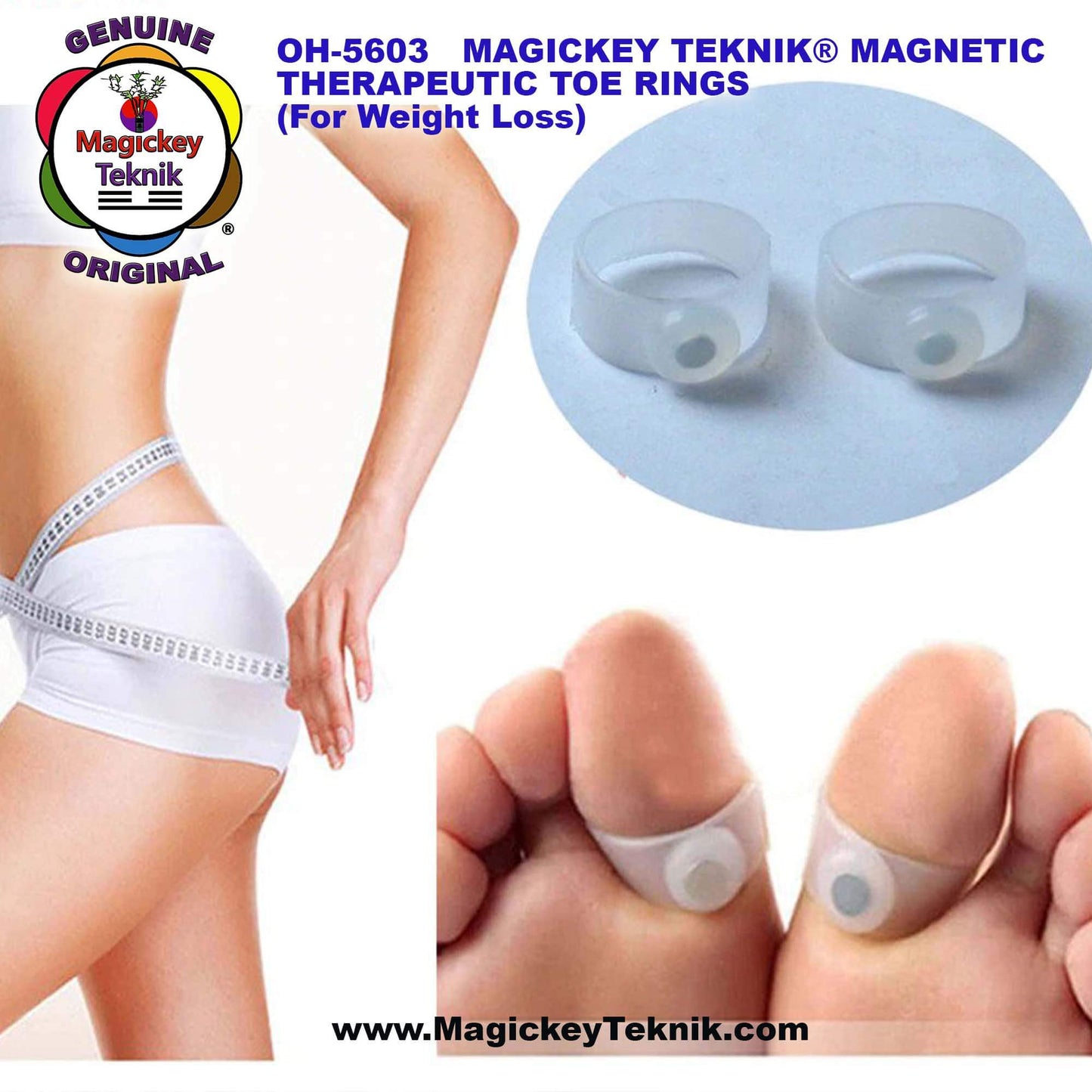 OH-5603 – Silicone Toe Rings with Magnetic Inserts  Magickey Teknik®
