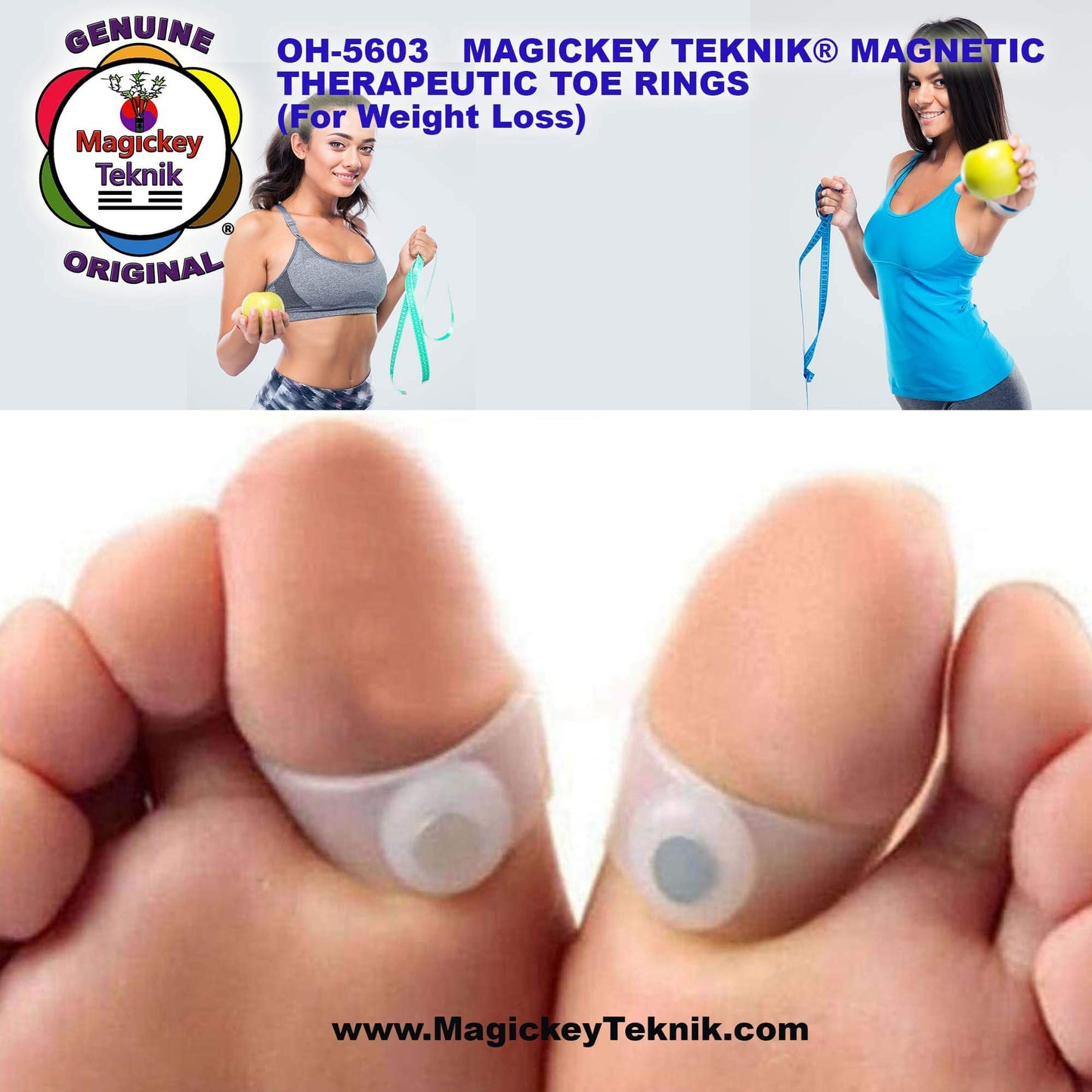 OH-5603 – Silicone Toe Rings with Magnetic Inserts  Magickey Teknik®