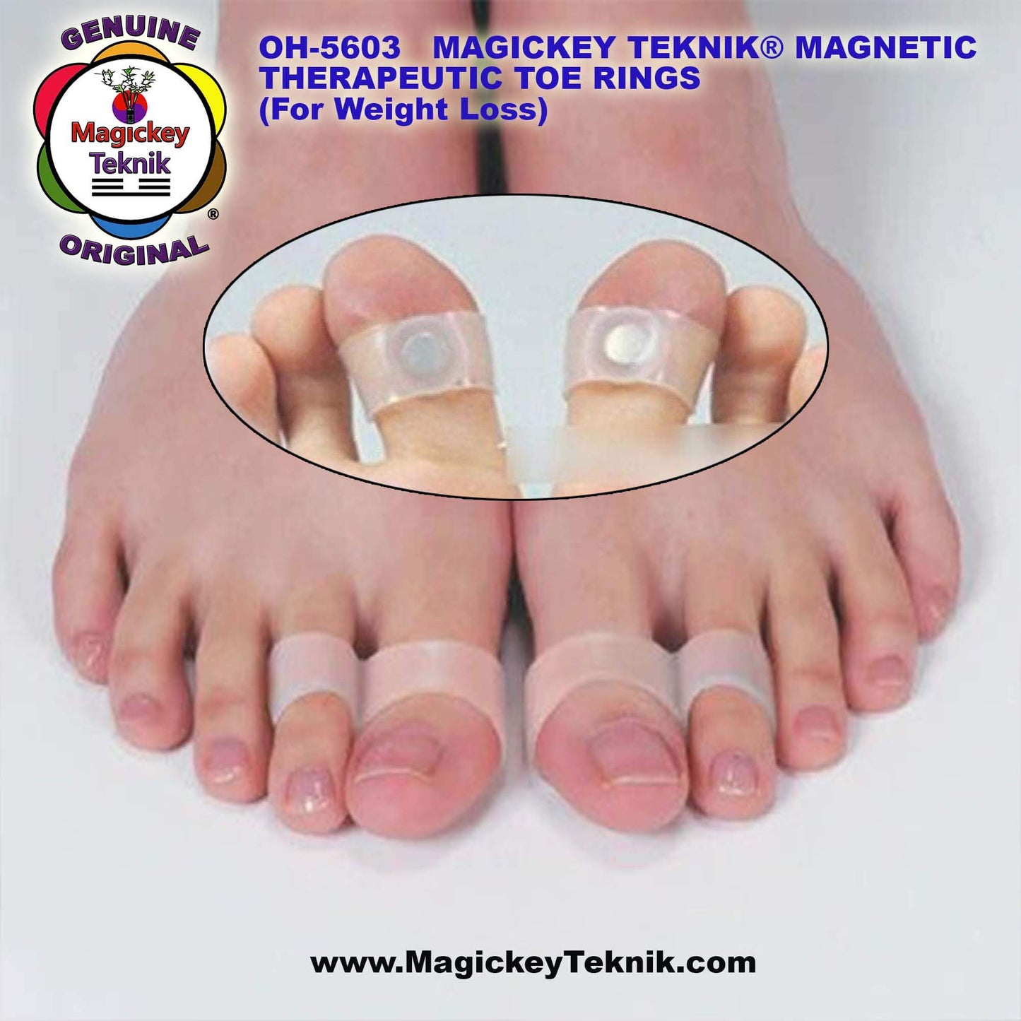 OH-5603 – Silicone Toe Rings with Magnetic Inserts  Magickey Teknik®