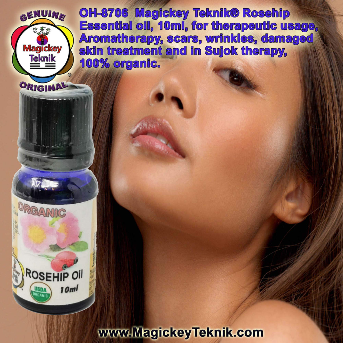 OH-8706 – Magickey Teknik® Rose Hip (Rosa Rugosa) Essential Oil