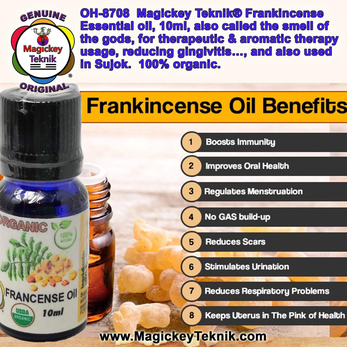 OH-8708 – Huile essentielle d’encens (Frankincense)