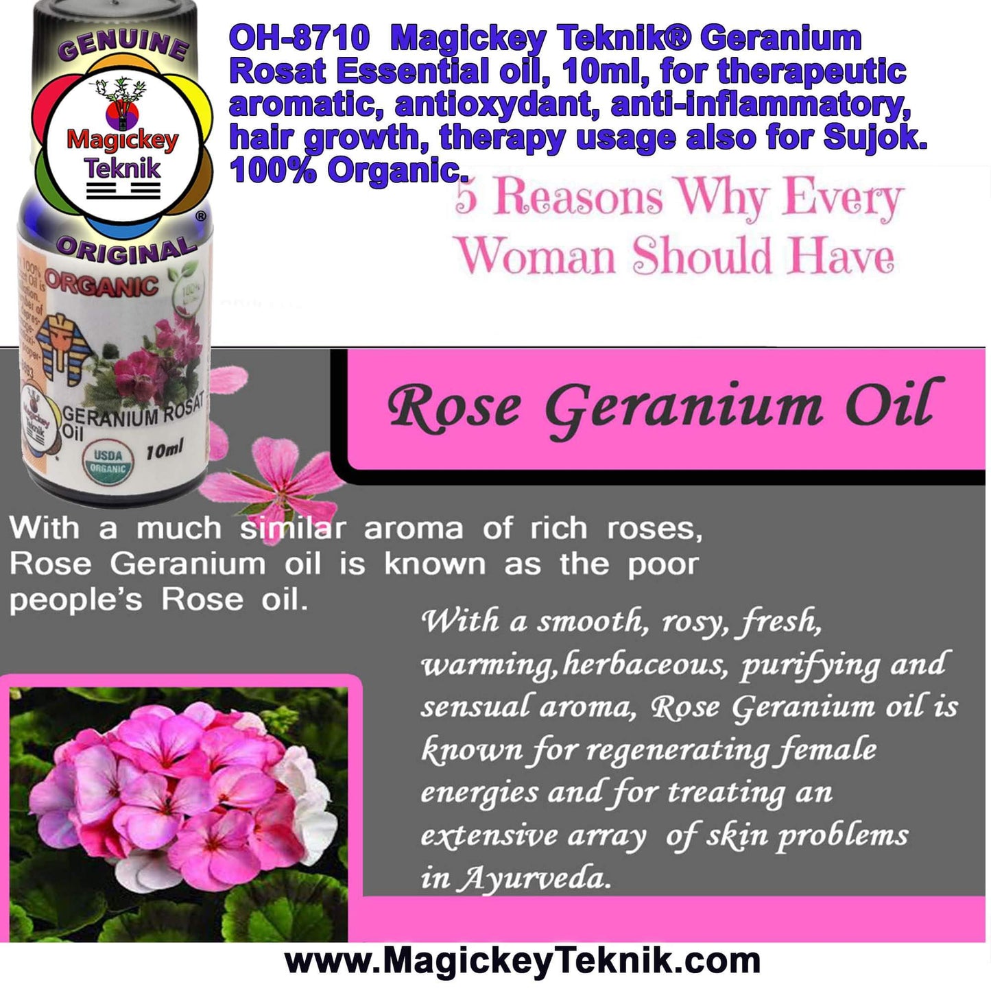 OH-8710 – Huile essentielle de géranium
