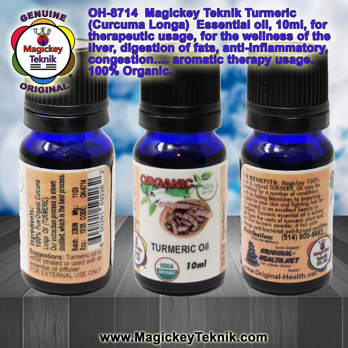 OH-8714 – Turmeric Essential Oil (Curcuma longa) Magickey Teknik®