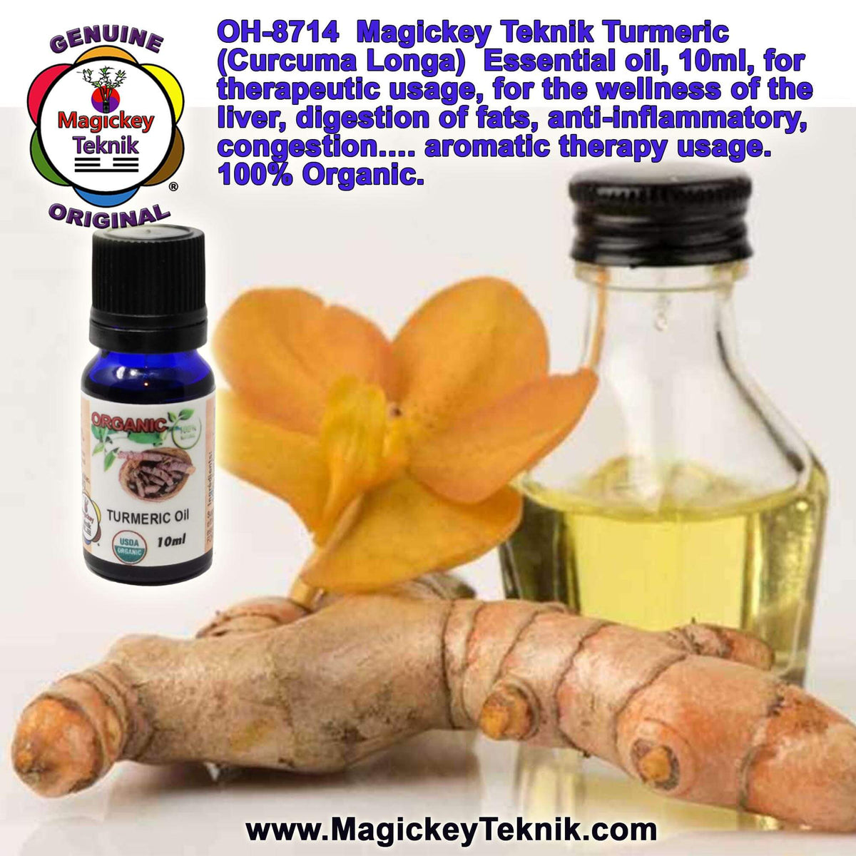 OH-8714 – Turmeric Essential Oil (Curcuma longa) Magickey Teknik®
