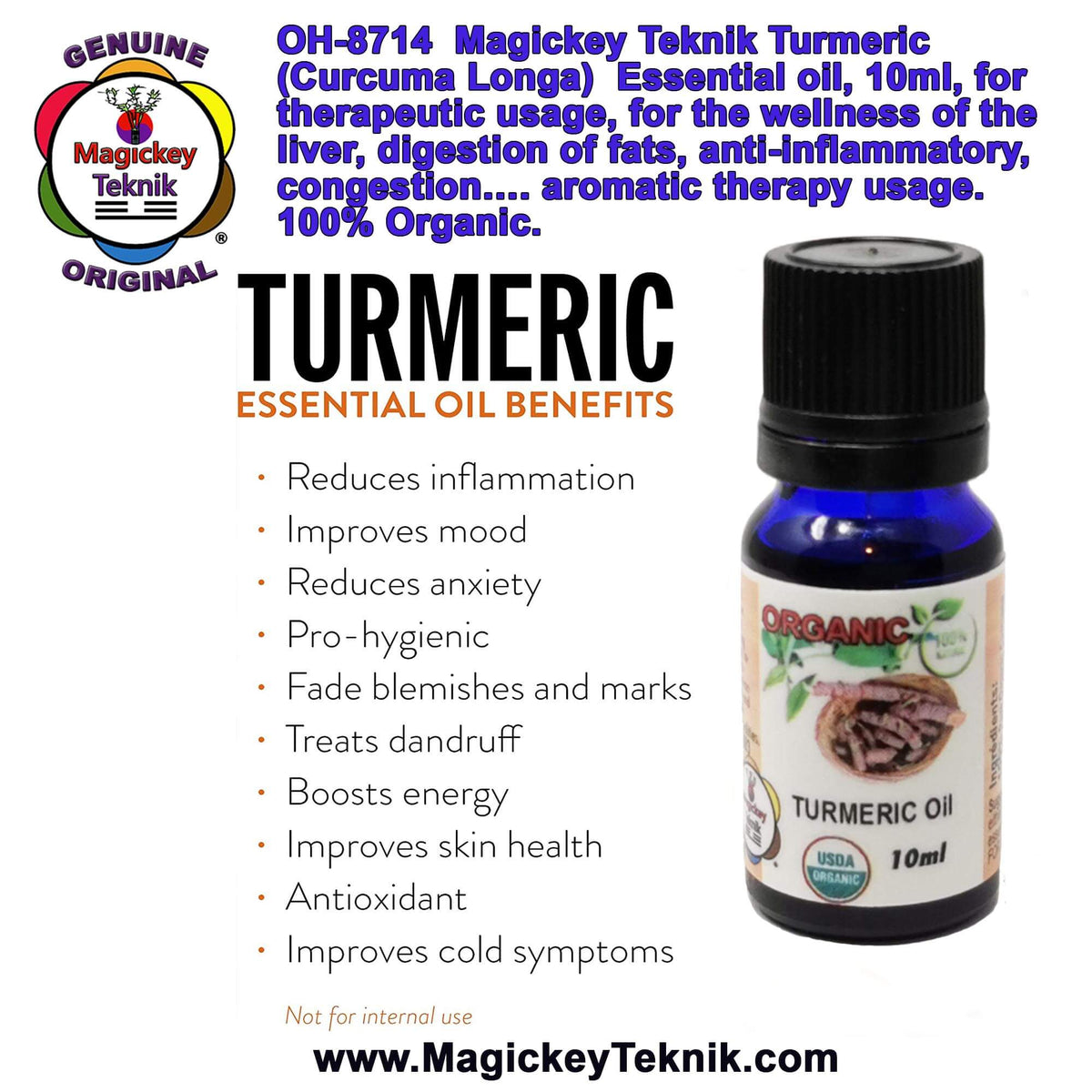 OH-8714 – Turmeric Essential Oil (Curcuma longa) Magickey Teknik®