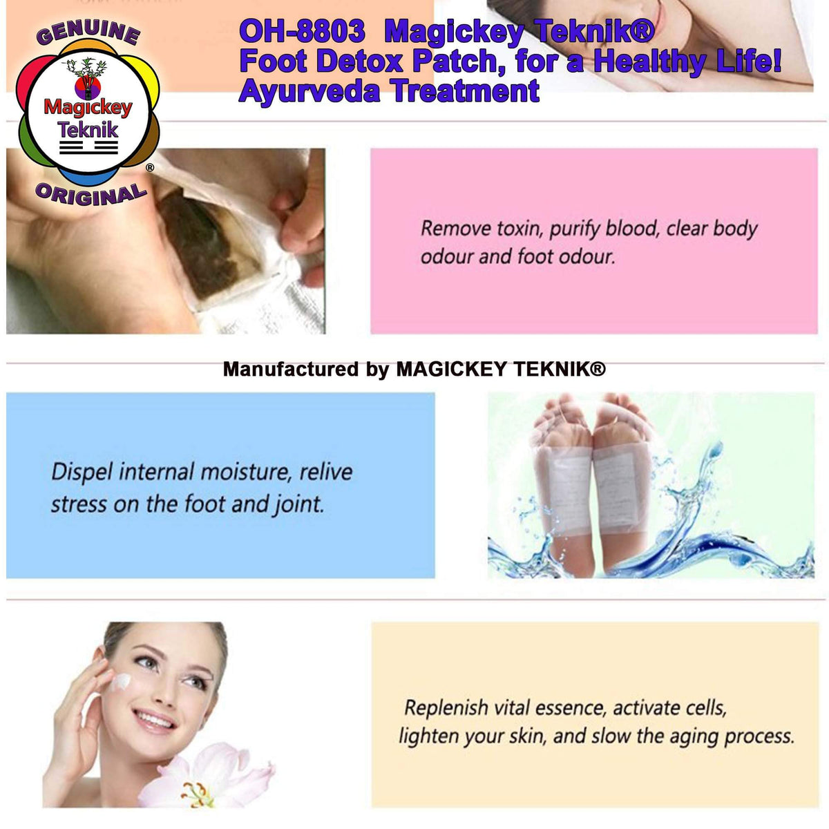 OH-8803 – Patchs de routine nocturne pour les pieds