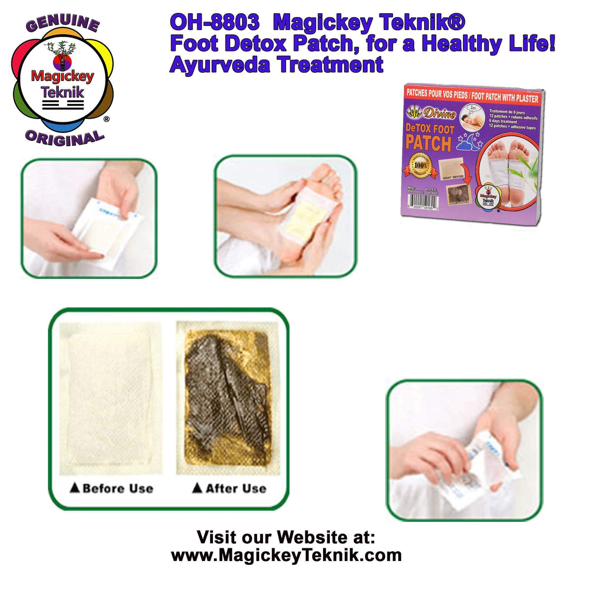 OH-8803 – Patchs de routine nocturne pour les pieds