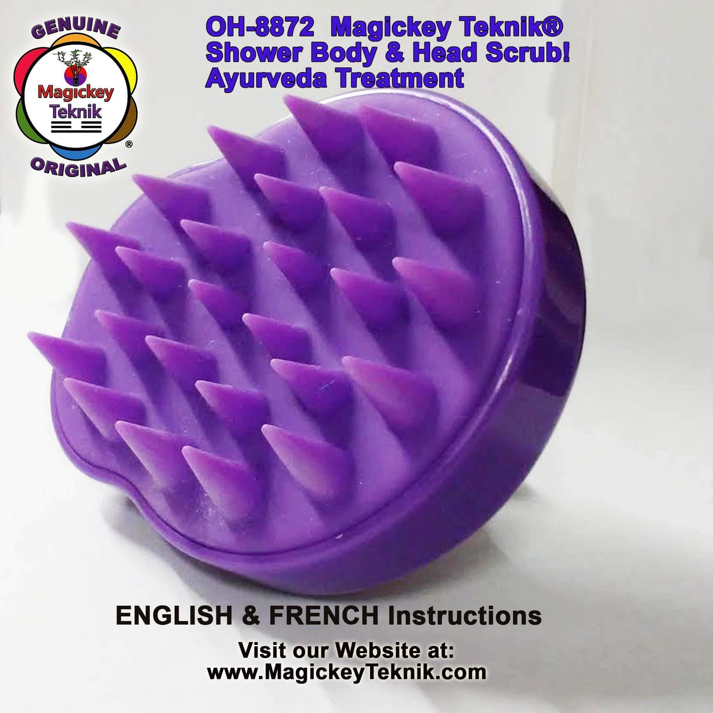 OH-8872 – Brosse de massage cuir chevelu &amp; douche