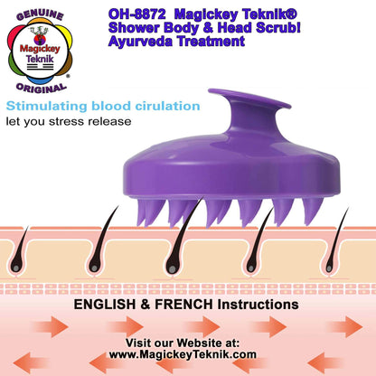 OH-8872 – Brosse de massage cuir chevelu &amp; douche