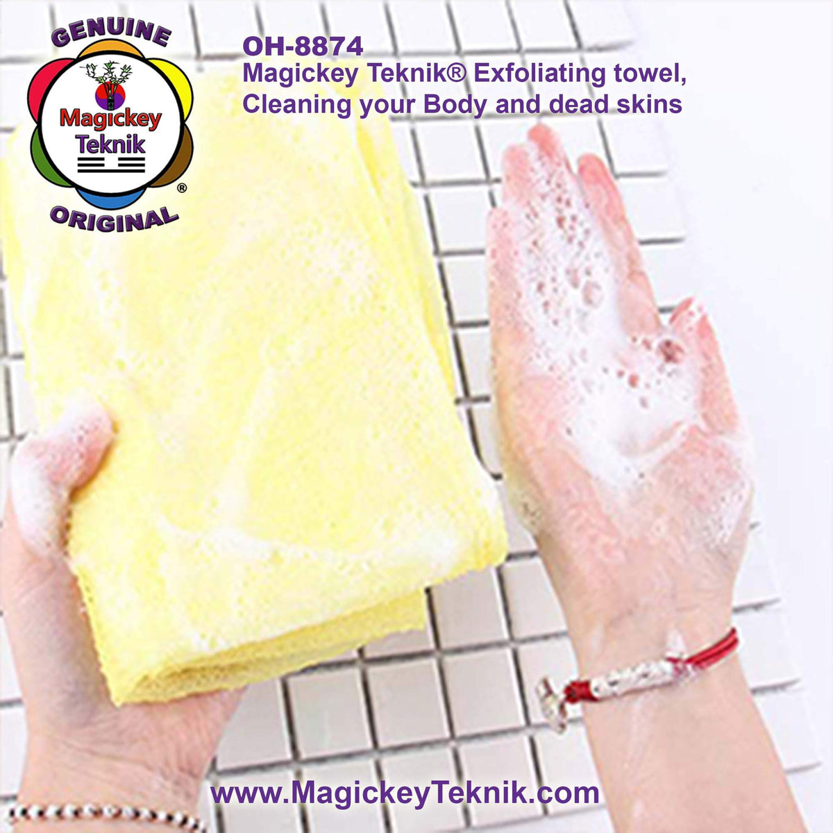 OH-8874 – Serviette exfoliante pour le corps Magickey Teknik®