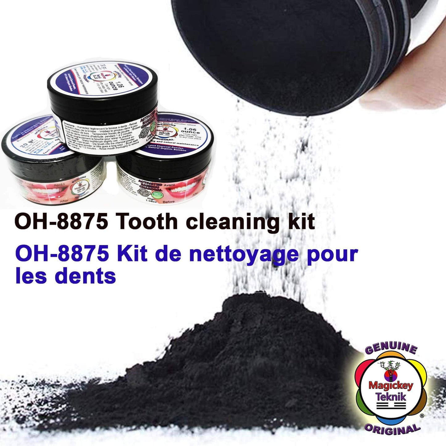 OH-8875 – Poudre dentaire au charbon activé Magickey Teknik®