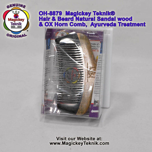 OH-8879 – Sandalwood & Natural Horn Comb