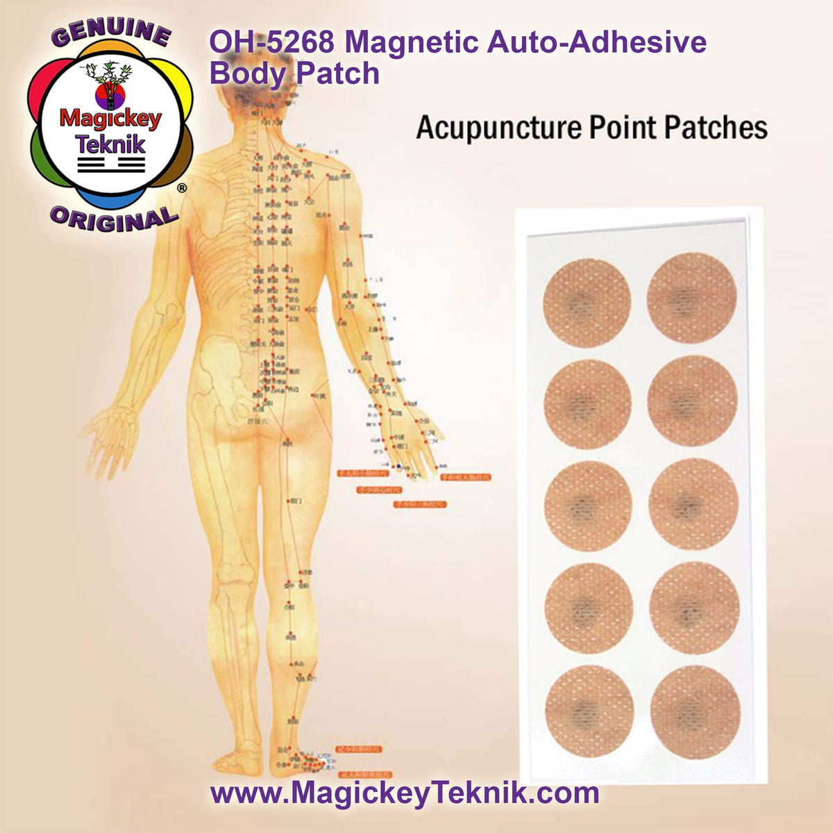 OH-5268 Magickey Teknik®
Pastilles biomagnétiques autocollantes 