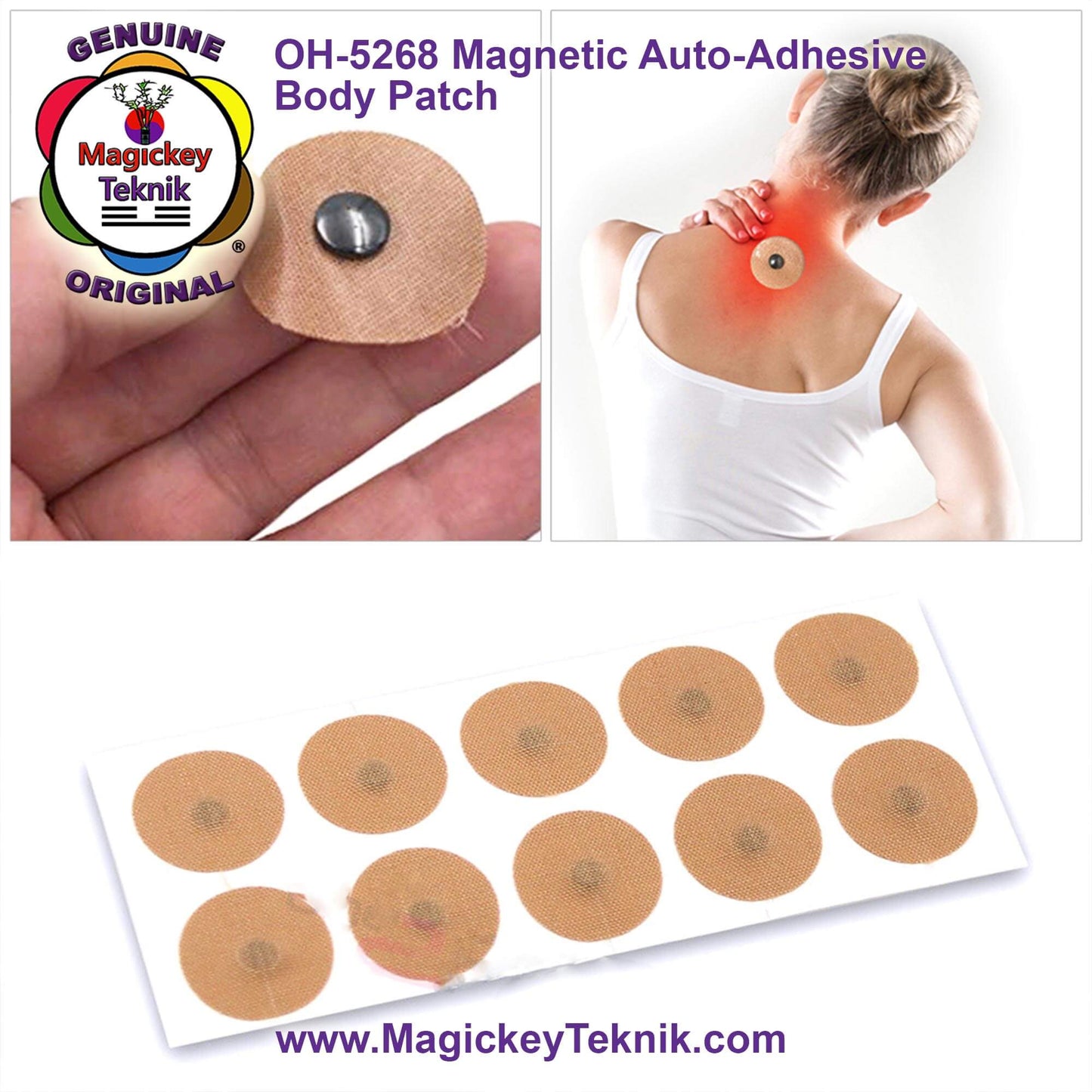 OH-5268 Magickey Teknik®
Pastilles biomagnétiques autocollantes 