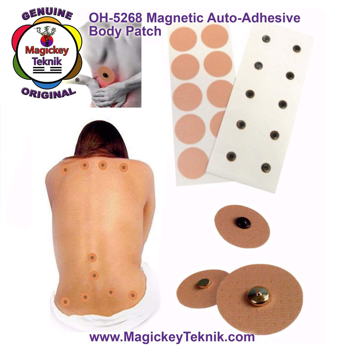 OH-5268 Magickey Teknik®
Pastilles biomagnétiques autocollantes 