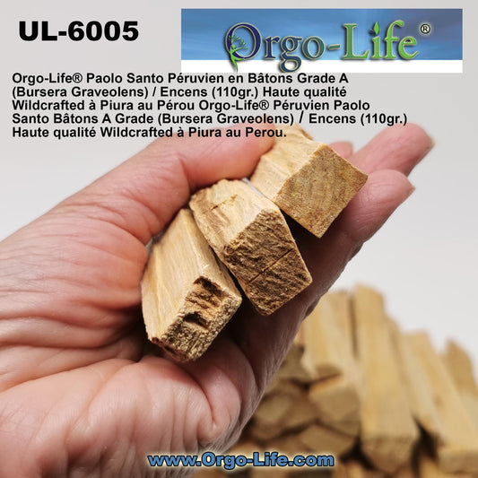 UL-6005  Orgo-Life® Peruvian Paolo Santo Sticks A Grade 60-80 gr.