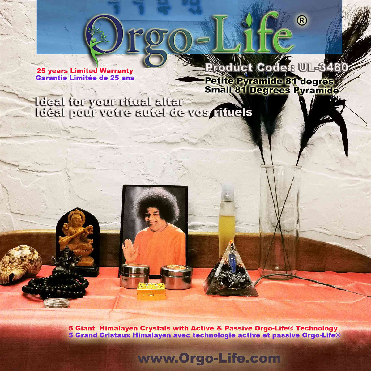 UL-3480 Orgo-Life® Pyramid Himalayan Crystals – Active & Passive Technology