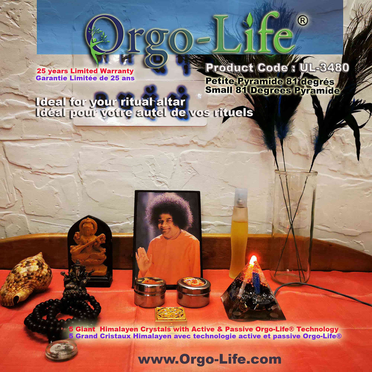 UL-3480 Orgo-Life® Pyramid Himalayan Crystals – Active & Passive Technology